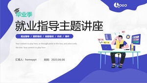 Graduation Season Wytyczne dotyczące zatrudnienia Temat Wykład PowerPoint Szablon