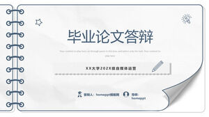 Scorri il modello PowerPoint per la difesa della tesi di laurea in stile blocco note