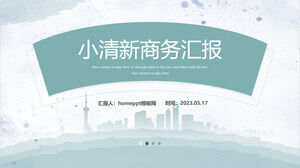 خلفية مائية صغيرة تقرير الأعمال الطازجة قالب بوربوينت العالمي