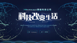 Niebieska technologia zmienia życie Szablon PPT do pobrania