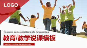 Pobierz szablon PPT dla edukacji w tle i motywu nauczania biegających dzieci