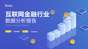Mavi Vektör 2.5D İnternet Finans Endüstrisi Veri Analizi Raporu PPT Şablonu