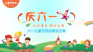 Renkli Uluslararası Çocuk Günü Etkinlik Planlama Şemasının PPT Şablonu