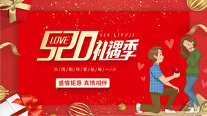 Scarica il modello PPT per la pianificazione degli eventi della stagione dei regali 520 rosso squisito
