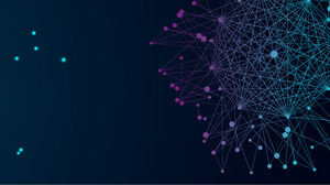 أربع صور خلفية تقنية حساسة لخط النقطة الزرقاء PPT