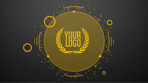 قم بتنزيل قالب PPT لملخص نهاية العام في Black Orange مع فتح الرسوم المتحركة