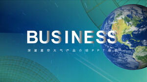 Download do modelo PPT de introdução do produto para fundo de céu estrelado e terra