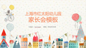 Scarica il modello PPT per la conferenza genitori-insegnanti dell'asilo divertente per bambini dei cartoni animati