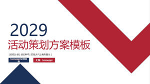 Download the PPT template for the simple red and blue color matching activity planning plan