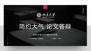 Simplified Black Atmosphere English Graduation Defense PPT Template Download