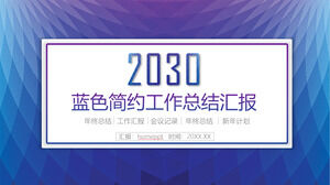 Informe resumido sobre el trabajo de la plantilla PPT de fondo del patrón de escala de peces de radiación azul púrpura Descargar