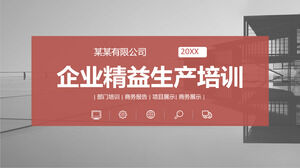 Enterprise Lean manufacturing training PPT download