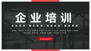 Téléchargement gratuit de modèles PPT de formation en entreprise de style commercial rouge et noir