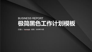 Minimalistyczny, czarny, warstwowy szablon PPT planu pracy