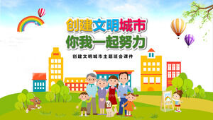 Crea una città civile e lavora insieme per creare un download PPT di una riunione di classe a tema