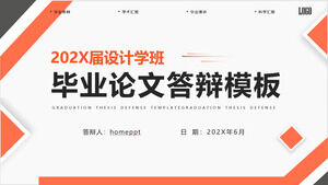 Orange Simplified Graduation Thesis Defense PPT Template