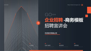 Scarica il modello PPT per il briefing di reclutamento per la squisita impresa di corrispondenza dei colori arancione nero