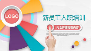 Descărcați șablonul PPT pentru formarea de participare a noilor angajați micro stereoscopic color