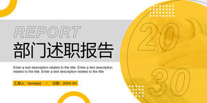 Unduh template PPT untuk laporan departemen gaya bisnis kuning