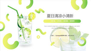 Summer Cool Breeze Fresh Report riepilogativo Business Common PowerPoint Template