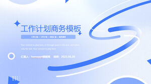 Mini Fresh Geometric Wind Work Report Business General PowerPoint Template