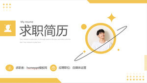 Modelo de PowerPoint de resumo de trabalho de estilo geométrico simples e elegante