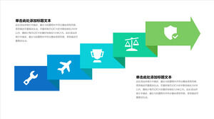 Panah Langkah Progresif Bagan PPT Hubungan Progresif