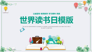 ดาวน์โหลดเทมเพลต PPT ธีม Green and Fresh World Reading Day ฟรี