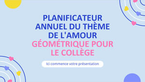 Kolej İçin Geometrik Aşk Teması Yıllık Planlayıcı