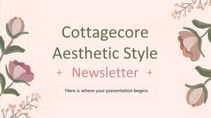 Cottagecore 에스테틱 스타일 뉴스레터