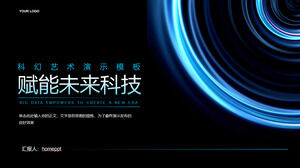 Fundo de halo azul capacita futuro modelo de PPT de planejamento de atividade de tecnologia