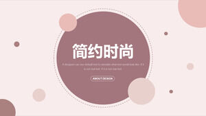 モランディ色のドットの背景を持つファッションビジネスレポートPPTテンプレートをダウンロードする