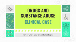 Клинический случай злоупотребления наркотиками и психоактивными веществами