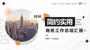 Informe resumido del trabajo comercial general para la plantilla PPT de antecedentes de arquitectura urbana Descarga