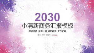 Lila rosa gepunkteter Tintenhintergrund Geschäftsbericht PPT-Vorlage herunterladen