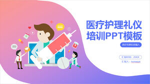 Download PPT template for medical care etiquette training