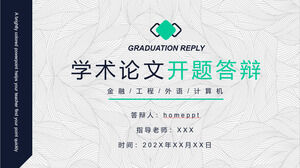 Unduh template PPT untuk pertahanan pembukaan makalah akademis dengan latar belakang tekstur yang indah