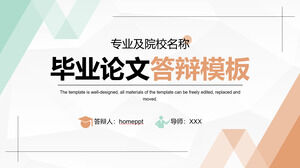 Zielony pomarańczowy kolor pasujący do pracy dyplomowej Obrona Szablon PPT do pobrania