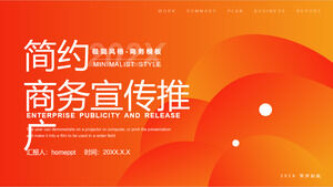 Scarica il modello PPT di promozione aziendale semplificato arancione