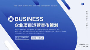 Download PPT template for project operation and promotion planning of Blue Atmosphere Enterprise