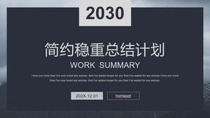 Rencana Ringkasan Pekerjaan Stabil Biru Dengan Latar Belakang Awan, Kabut, dan Pegunungan Salju Unduh Templat PPT