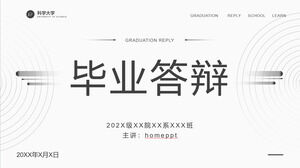 Scarica il modello PPT per la difesa della laurea con uno sfondo circolare nero