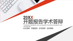 Fare ve klavye arka planı PPT şablonu indirilen turuncu minimalist açılış raporu