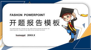 만화 박사 배경이 있는 졸업 논문 개시 보고서의 PPT 템플릿을 다운로드하세요.