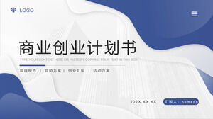 Mavi dinamik dalga arka planına sahip girişimcilik finansman planı için PPT şablonunu indirin