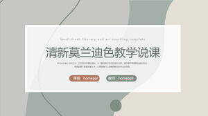 Taze Morandi renk serisi öğretim dersleri için PPT şablonunu indirin