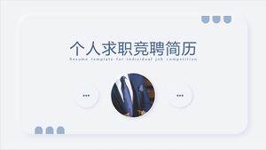 Descărcare șablon PPT de CV personal minimalist și nou stil mimetic albastru