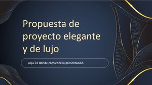 우아하고 럭셔리한 프로젝트 제안