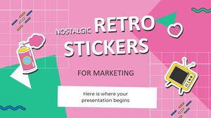 Pegatinas retro nostálgicas para marketing