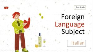 Foreign Language Subject for Elementary - 2nd Grade: Italian